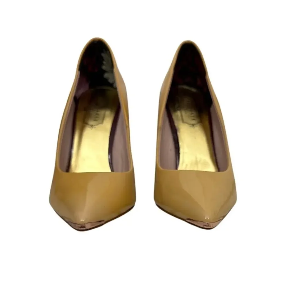 Ted Baker London Shoes Patent Tan High Heel Pumps Size Women's 6.5 (37)